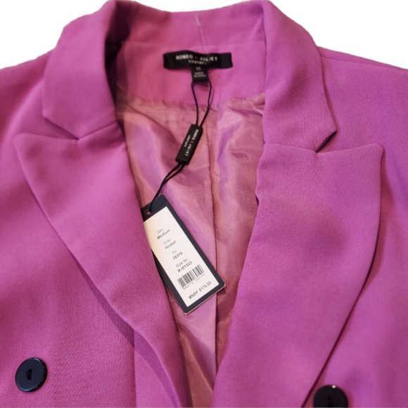 NWT Romeo & Juliet Couture Open Blazer in Orchid Pink Size: M - Picture 9 of 11